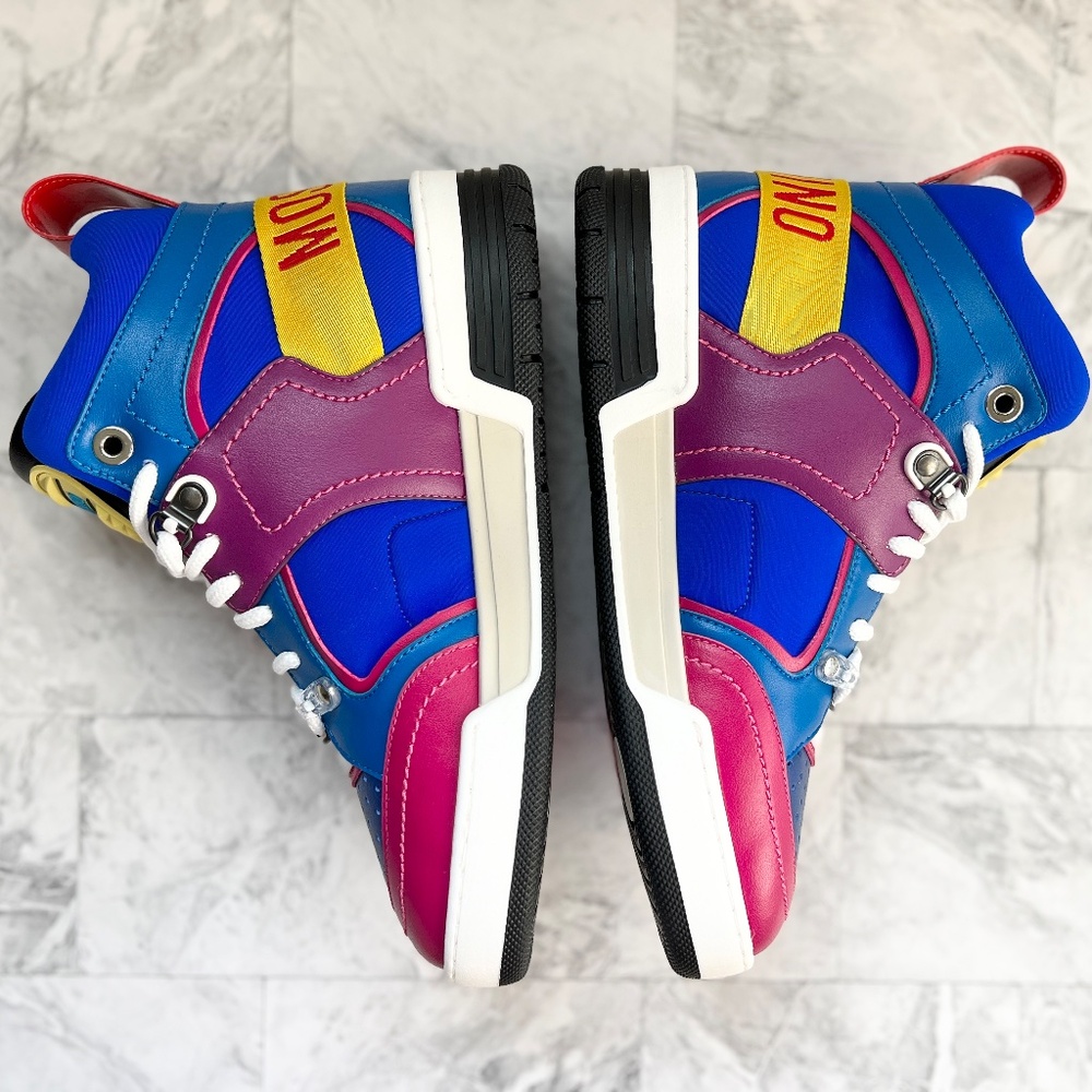 NEW Moschino Kevin 40 Colorblock High Top Sneaker - Picture 5 of 10